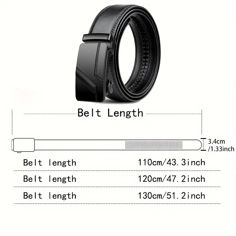 Luxury Men's Leather Belt with Metal Buckle Durable Soft Design - Smarsty