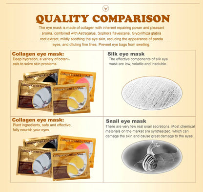 Gold Collagen Eye Masks for Firming and Moisturizing - Smarsty