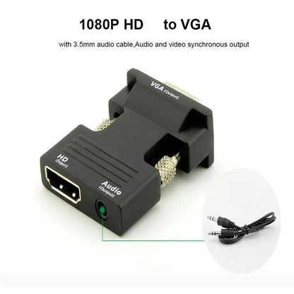 HDMI to VGA Female Male Adapter 1080P Video Output - Smarsty