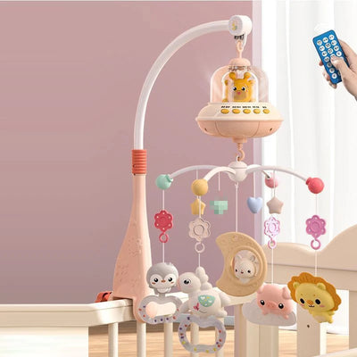 Musical Baby Crib Mobile with Lights Music Projection for Infants Remote Control Crib Toys for Newborn Baby Mobile for Crib Toys - Smarsty