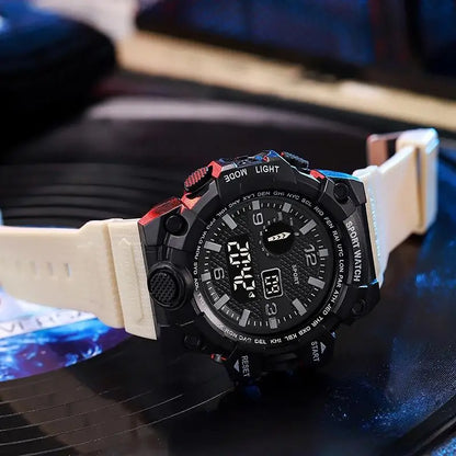 Men's Waterproof Sports Watch with Luminous Display and Alarm - Smarsty
