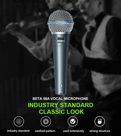 Metal Beta 58A Supercardioid Dynamic Microphone for Karaoke - Smarsty