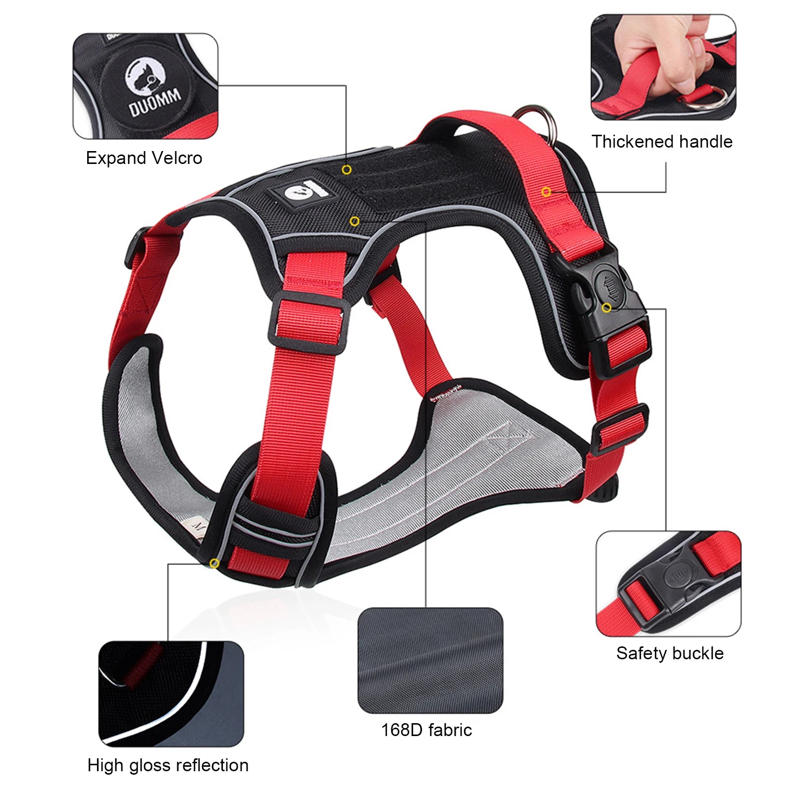 Reflective Tactical Dog Harness for Large Dogs - Smarsty