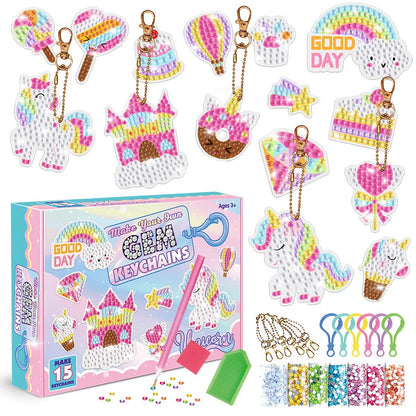 DIY Handmade Diamond Art Keychains Set for Kids - Smarsty