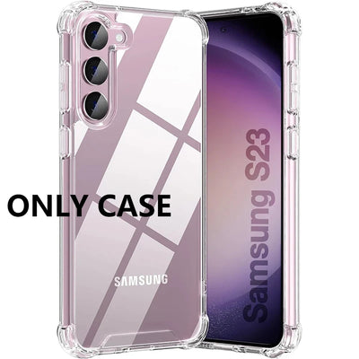 Smarsty Hybrid Shockproof Galaxy Clear Case With Anti Scratch Shield -