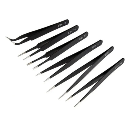 Stainless Steel Curved Nail Art Tweezers for Precision Picking - Smarsty