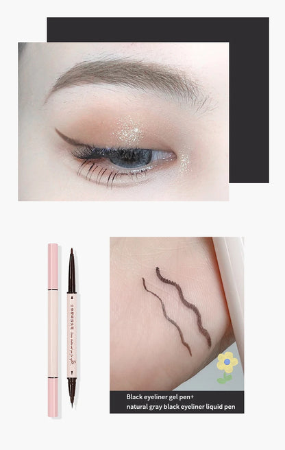 Double Head Eyeliner Pen with Fine Tip Waterproof - Smarsty