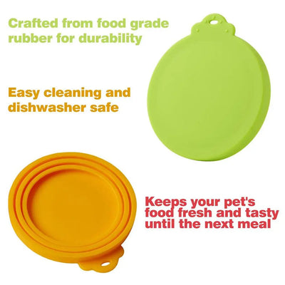 3 In 1 Silicone Canned Lid Reusable Food Tin Cover Keep Fresh Kitchen Organization Pet Supplies by Smarsty