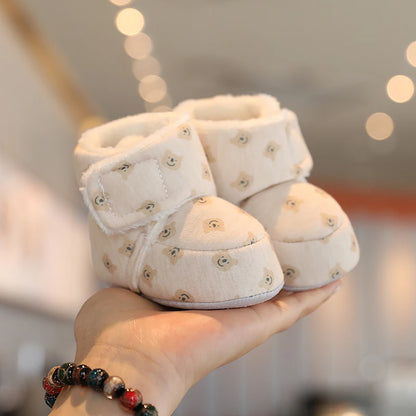 Soft Soled Bear Baby Snow Boots Warm Plush First Walkers - Smarsty