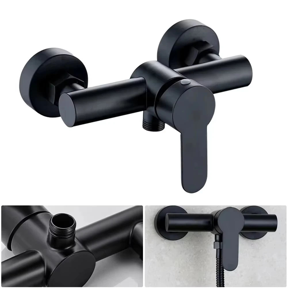 Stainless Steel Wall Mounted Shower Faucet with Hot Cold Control - Smarsty