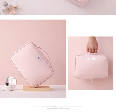 Ladies Portable Cosmetic Bag Large Capacity Travel Organizer - Smarsty