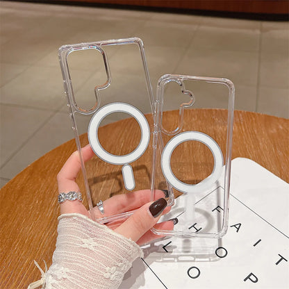 MagSafe Clear Acrylic Galaxy Phone Case Anti Fall Protection - Smarsty