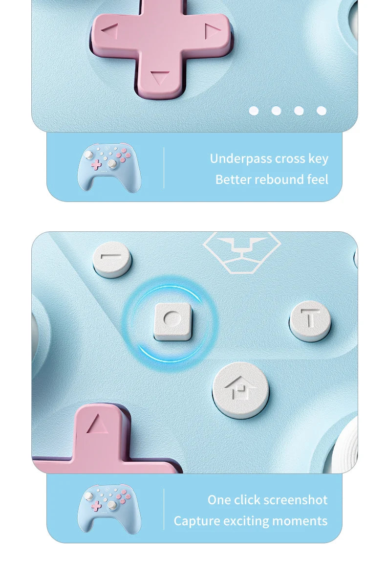 AOLION Bluetooth Controller for Switch PC iOS Android Turbo Function - Smarsty