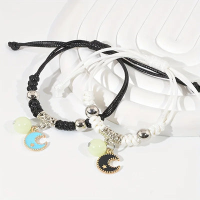 Luminous Beads Couple Bracelets Set for Matching Friends - Smarsty