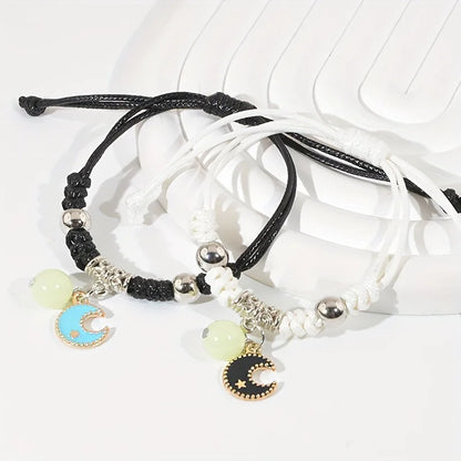 Luminous Beads Couple Bracelets Set for Matching Friends - Smarsty