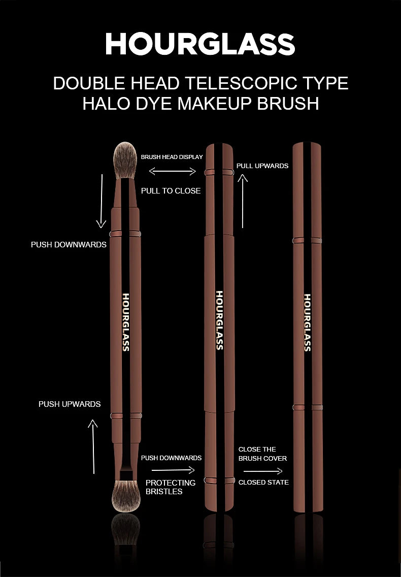 Hourglass Retractable Eyeshadow Brush for Flawless Application - Smarsty