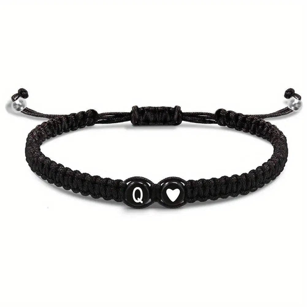 Handmade Adjustable Heart Bracelets A-Z Initials for Friendship - Smarsty