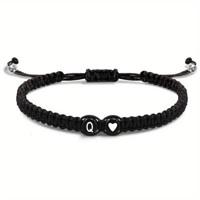 Handmade Adjustable Heart Bracelets A-Z Initials for Friendship - Smarsty
