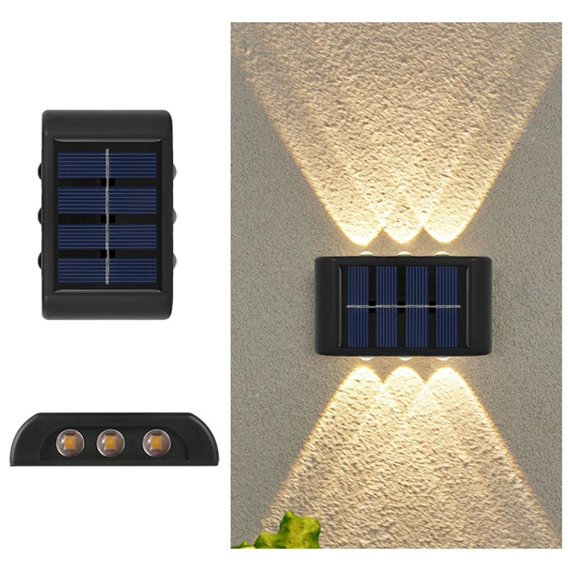 Solar LED Wall Light for Outdoor Garden Illumination - Smarsty