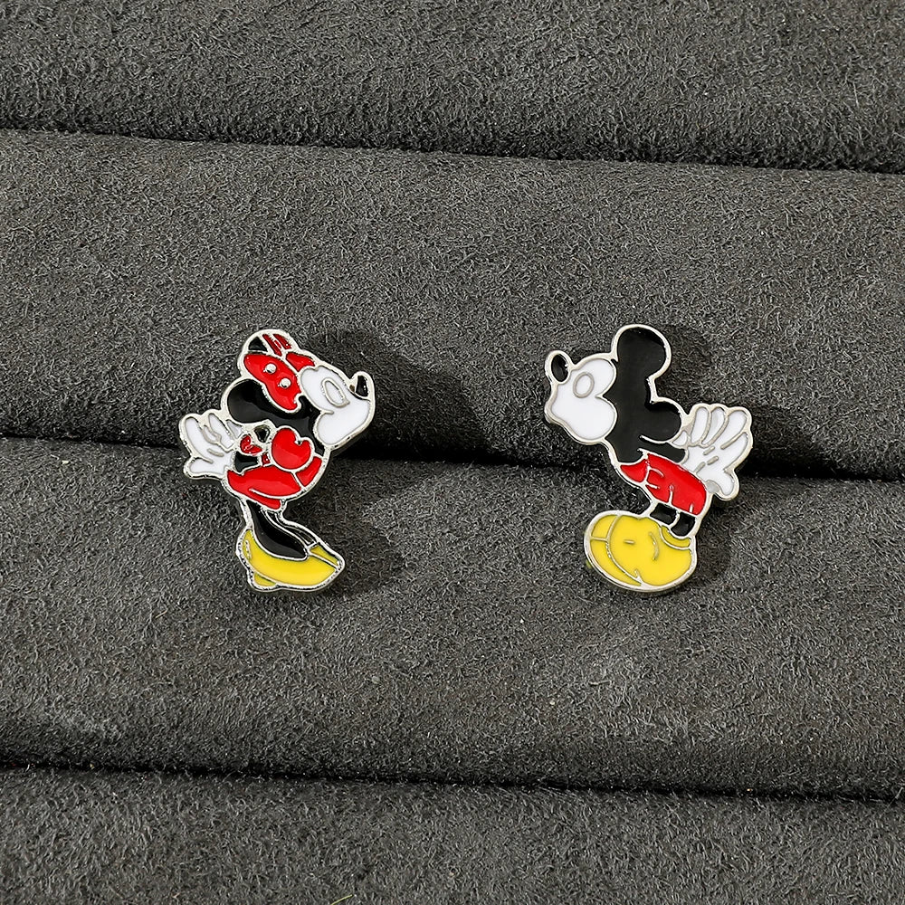 Cute Disney Stitch Flower Stud Earrings for Women and Girls - Smarsty