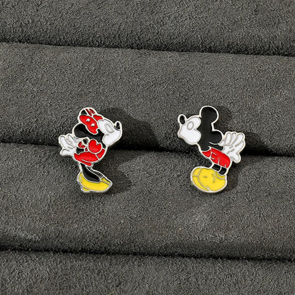 Cute Disney Stitch Flower Stud Earrings for Women and Girls - Smarsty
