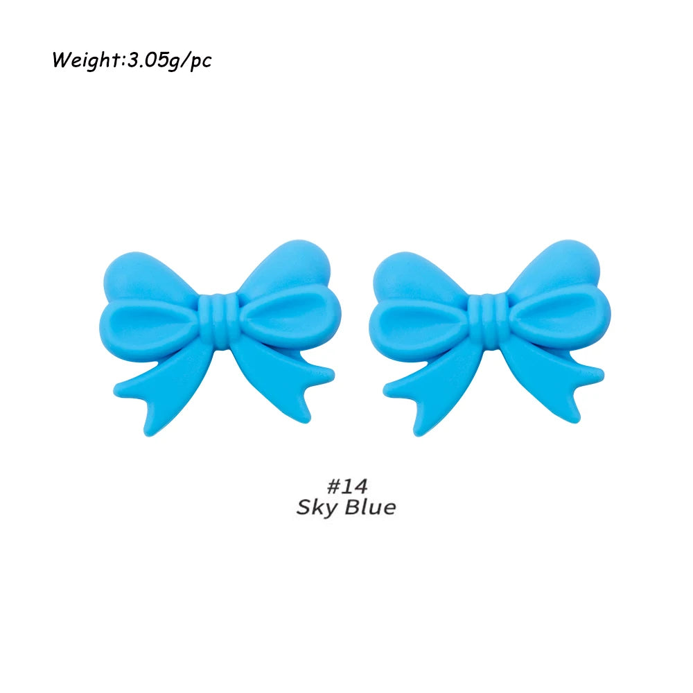 10pcs Silicone Bowknot Beads for DIY Jewelry Making - Smarsty