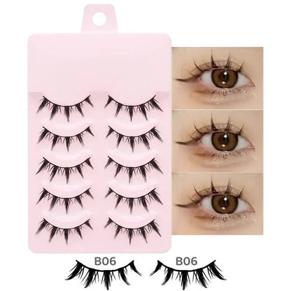 DINGSEN 5 Pairs Soft Natural Long False Eyelashes - Smarsty