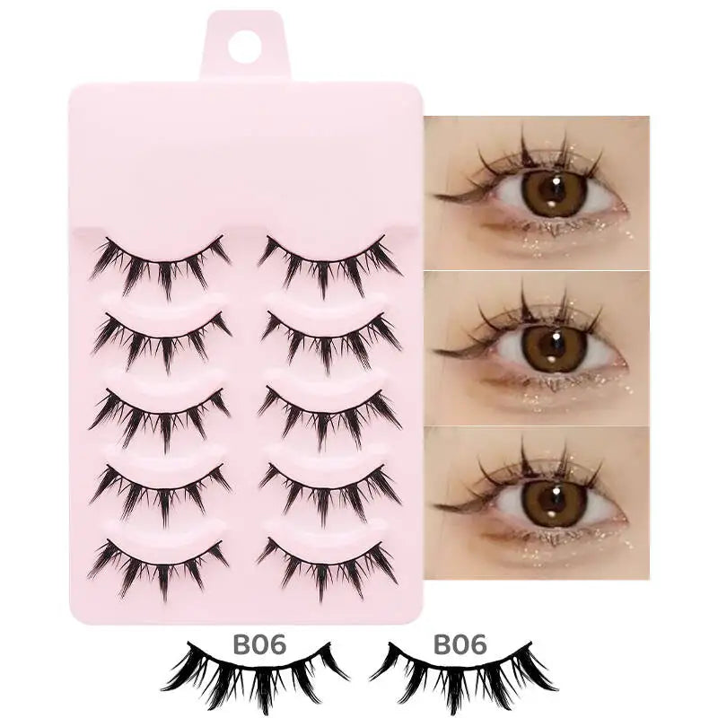 DINGSEN 5 Pairs Soft Natural Long False Eyelashes - Smarsty