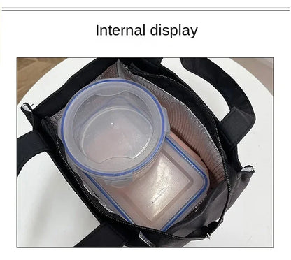 Large Capacity Insulated Lunch Bag With Sturdy Top Handle - Smarsty