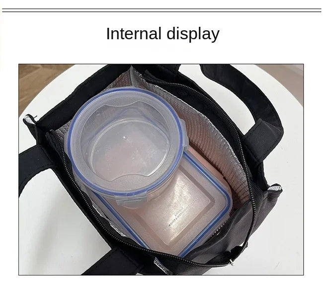 Large Capacity Insulated Lunch Bag With Sturdy Top Handle - Smarsty