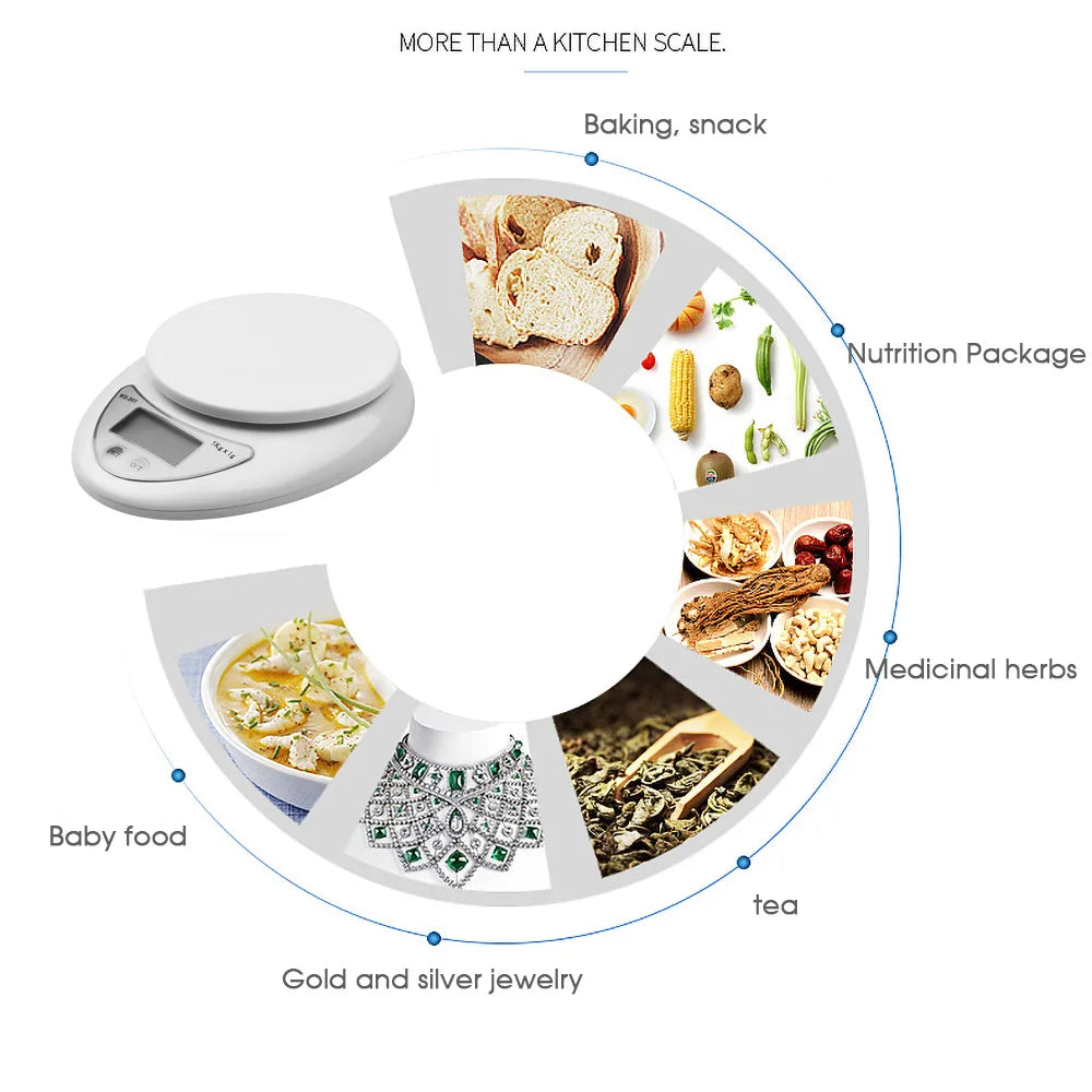 Mini Portable Digital Kitchen Scale with LCD Display - Smarsty