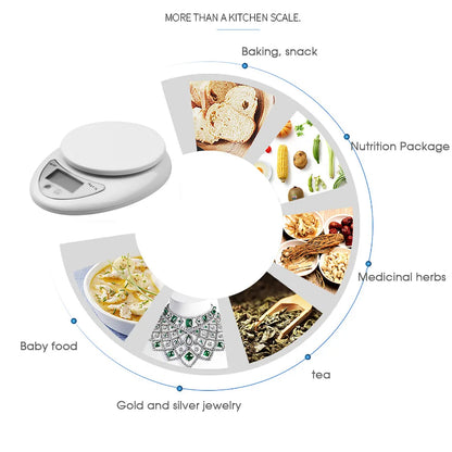 Mini Portable Digital Kitchen Scale with LCD Display - Smarsty