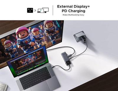 USB C Hub 6 In 1 4K60Hz PD100W ProDockingStation Adapter - Smarsty