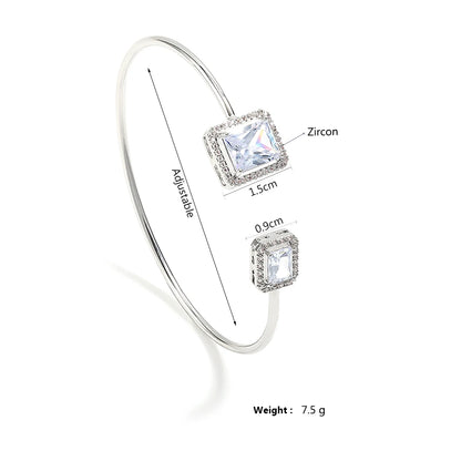 Luxury Gold Cuff Bangles with Cubic Zirconia for Women - Smarsty
