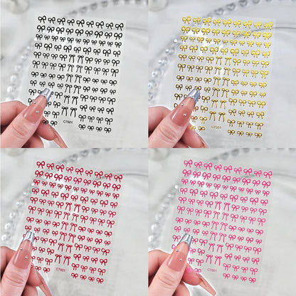 Self-Adhesive 3D Bowknot Nail Stickers for Easy Manicure - Smarsty
