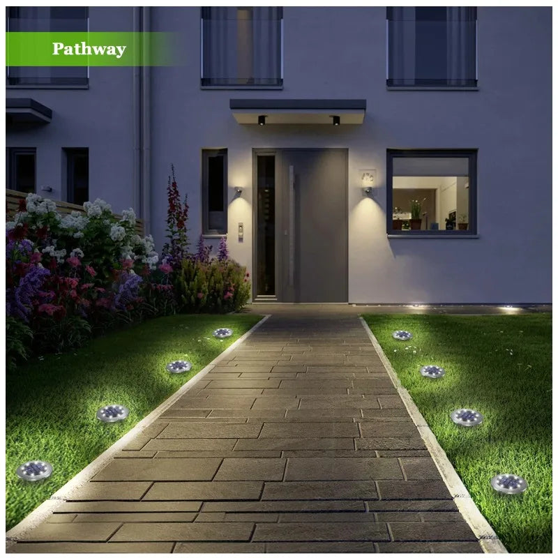 Solar LED In-Ground Lights for Bright Pathway Illumination - Smarsty