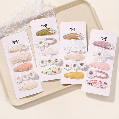 5Pcs Floral Hair Clips Set for Girls - Smarsty