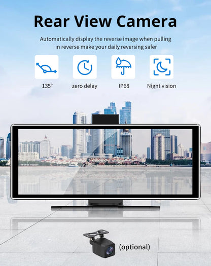 4K Dash Cam IPS Touch Screen With Wireless CarPlay Pro - Smarsty