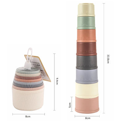 Stacking Cups Toy For Rabbits Multi-Colored Reusable Small Animals Puzzle Toys For Hiding Food Playing Bunny Accessories Pet - Smarsty