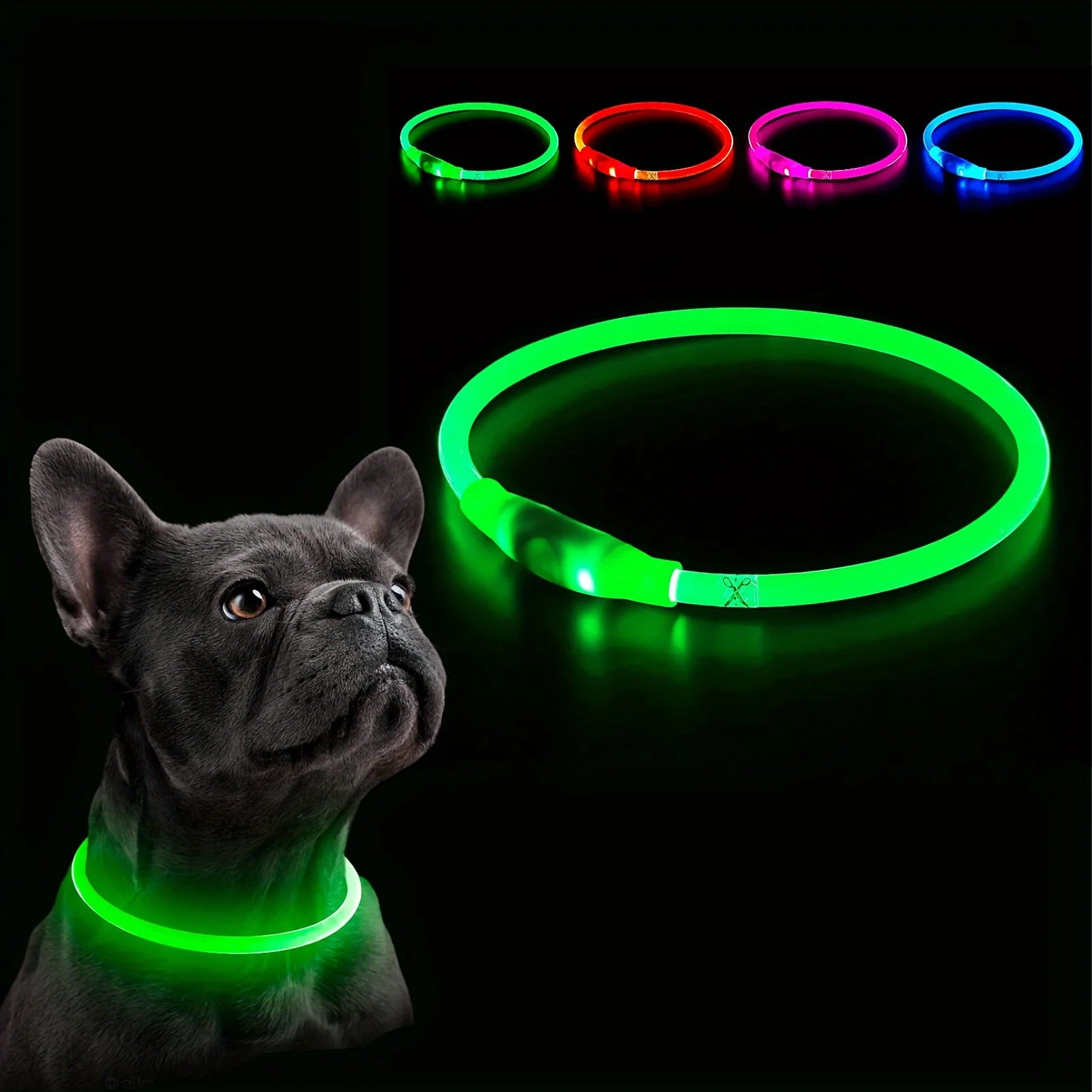 USB Rechargeable LED Dog Collar for Safety - Smarsty