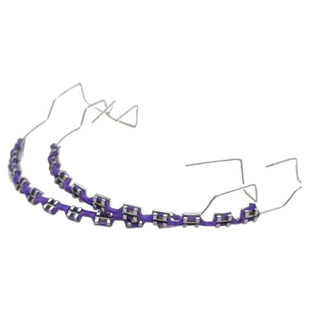 Temporary Tooth Decoration Dental Fake Braces with Metal Wires & Bracket Dental Metal Bracket Dental Tool for Tooth Decor