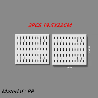 Punch-free Hole Board Vertical Desktop Wall Hanging Office Desk Storage Shelf Reading Room Desktop kitchen Bathroom Storage Rack by Smarsty