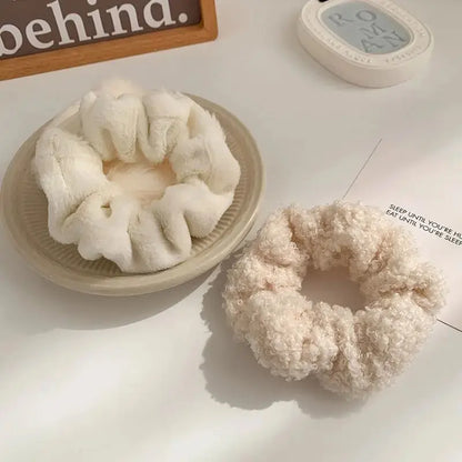 Plush Hair Scrunchies Set Soft Elastic Ponytail Holders - Smarsty