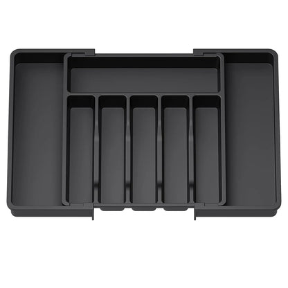 New Expandable Cutlery Drawer Organizer, Adjustable Kitchen Utensil Tray Set, Compartment Flatware Storage Divider