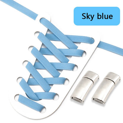NEW NoTie Shoelaces Magnetic Shoe Laces Clip Flat Elastic Stretch Laces Sneakers Woman Men Children Casual Shoelace for AJ AF1