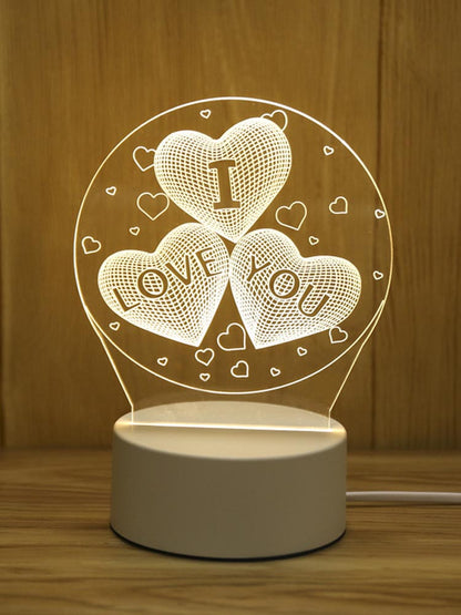 Romantic 3D Acrylic LED Night Light for Kids - Smarsty