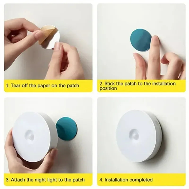 Rechargeable Motion Sensor LED Night Light for Easy Lighting - Smarsty