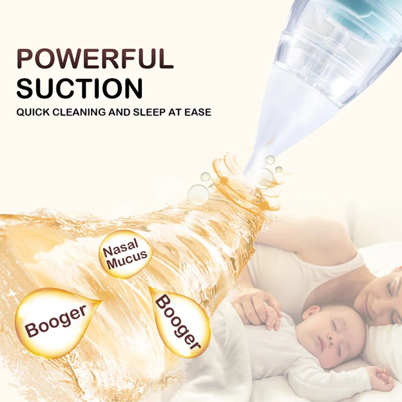 Electric Baby Nose Vacuum Cleaner Adjustable Infant Nasal Aspirator Rechargeable with 3 Silicone Nozzles for Newborns Toddlers - Smarsty