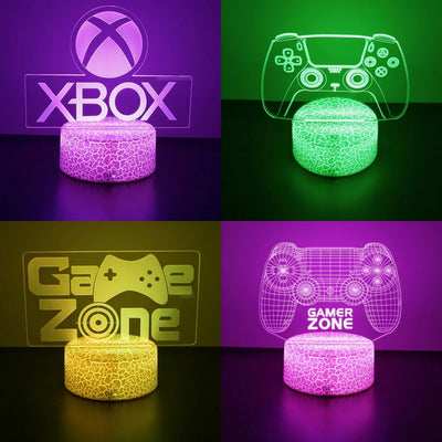 Neon Gamer 3D LED Night Light for Gaming Room - Smarsty