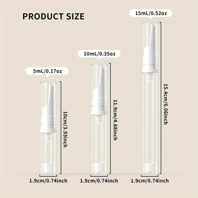 Clear Airless Foundation Dispenser Travel Bottles Set - Smarsty